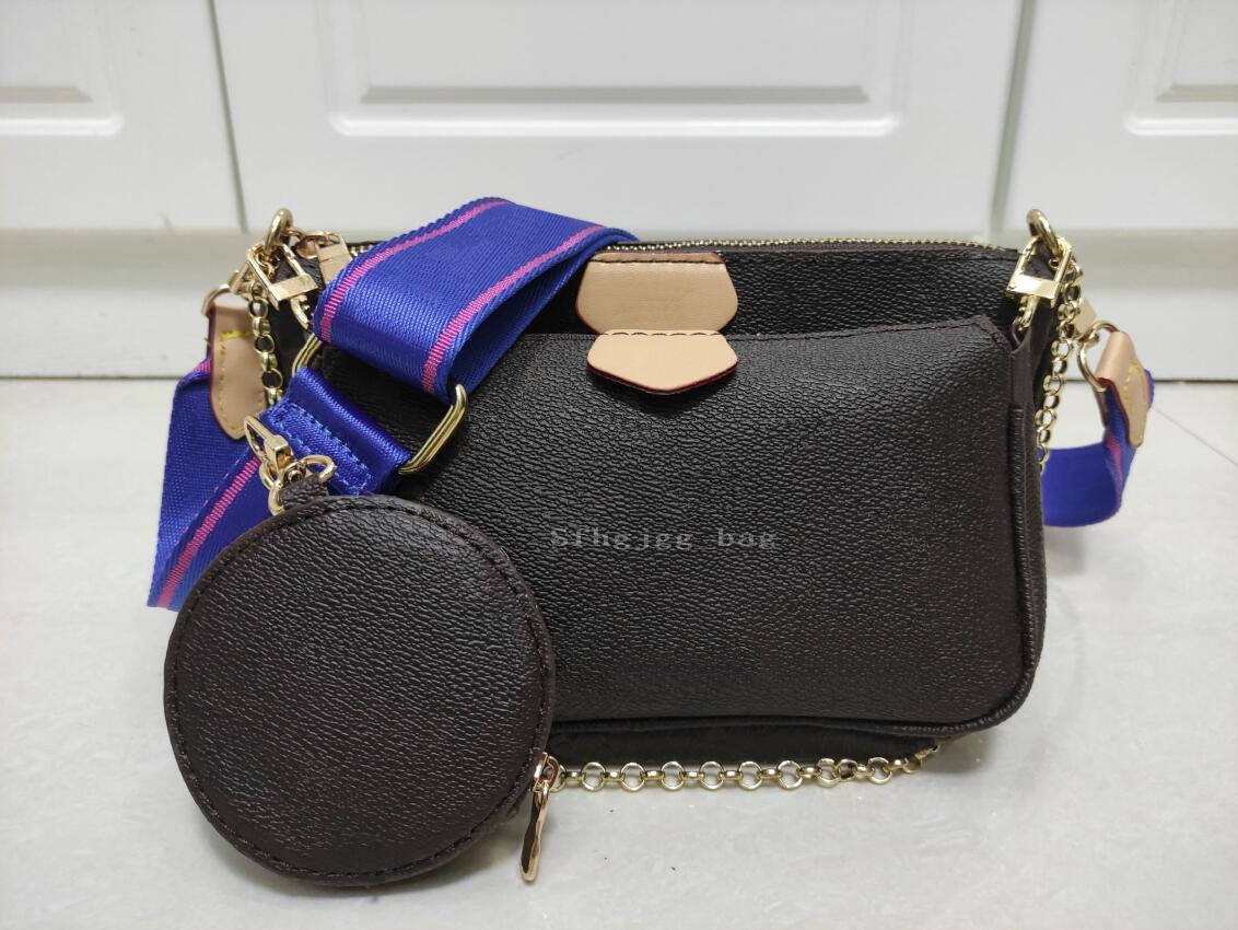 

Women Shoulder Bags Fashion Handbags Wallets 3pcs/set Multi Pochette Coin Purse High Quality Leather Lady Crossbody Messenger Bag, 6 brown flower letter