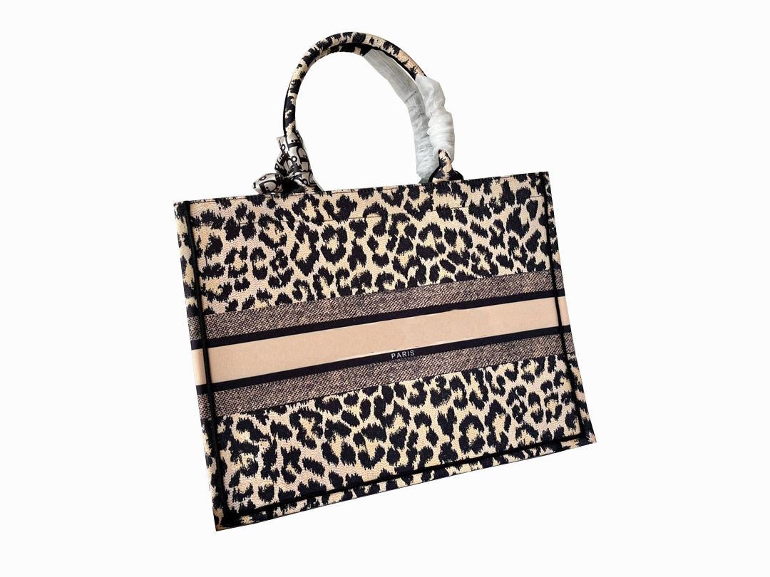 

Women's handbag, shopping bag, large capacity, leopard print, fashion