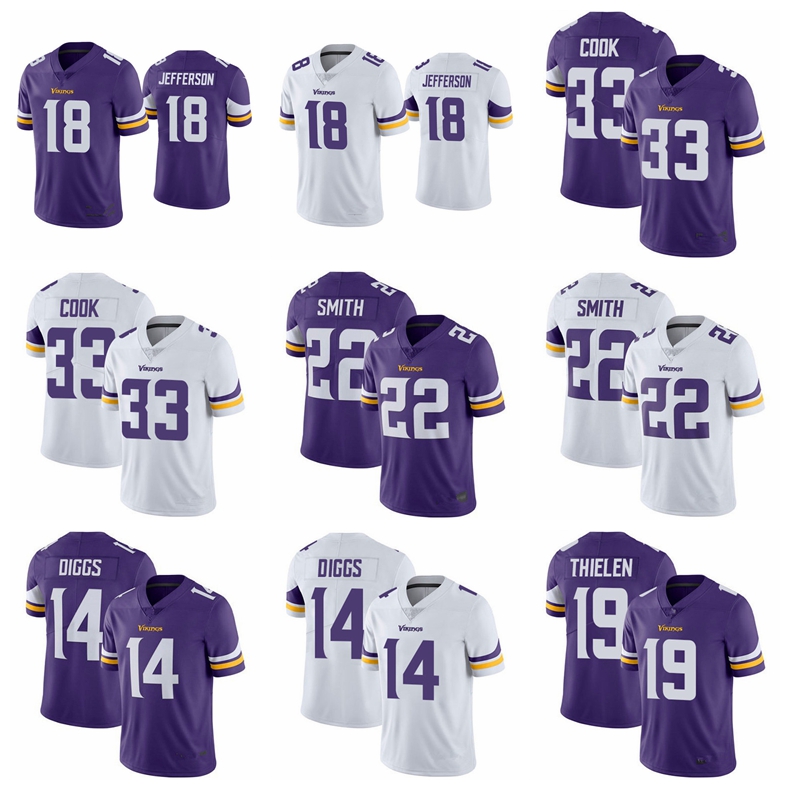 

Minnesota's MEN WOMEN YOUTH Vikings's Stefon Diggs Adam Thielen Dalvin Cook justin jefferson Color Rush Limited Player football Jersey, Black;red