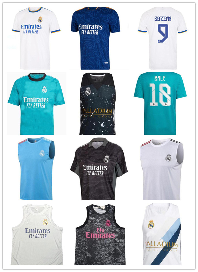 

21 22 Real Madrid soccer jerseys SERGIO RAMOS HAZARD BENZEMA 2021 2022 ASENSIO MODRIC MARCELO jersey men kids kits football shirt Vest unifo
