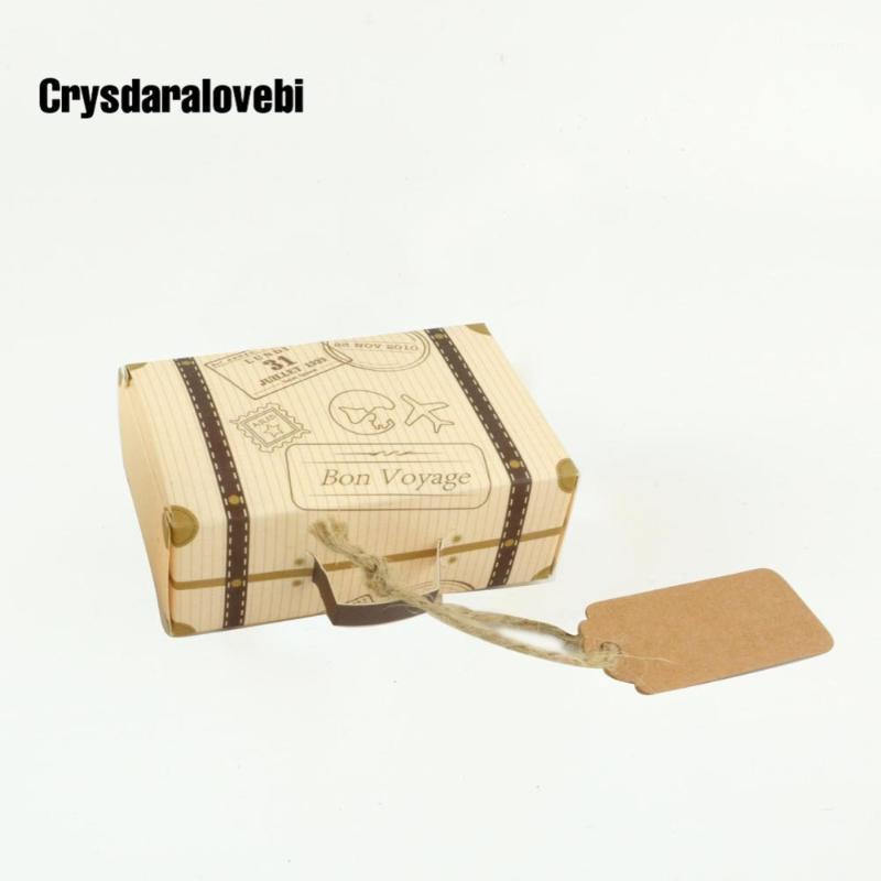 

Gift Wrap Creative Mini Suitcase Candy Box Packaging Carton Wedding Event & Party Supplies Favors With Card