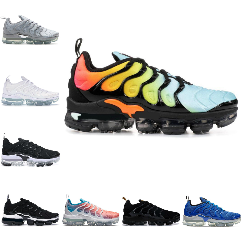 

2021 Bleached Aqua TN Plus Running Shoes For Men Women Triple Black White Lemon Lime Overbranding Dark Grey White Tns Sneakers Sport Shoes, T001