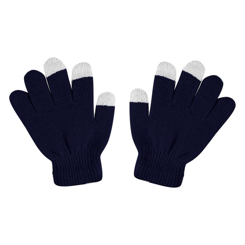 

Children's Mittens Children Gloves Boys Girls Knitted Winter Soft Warm Split Full Finger Kids Outdoor Cycling Non Slip, White