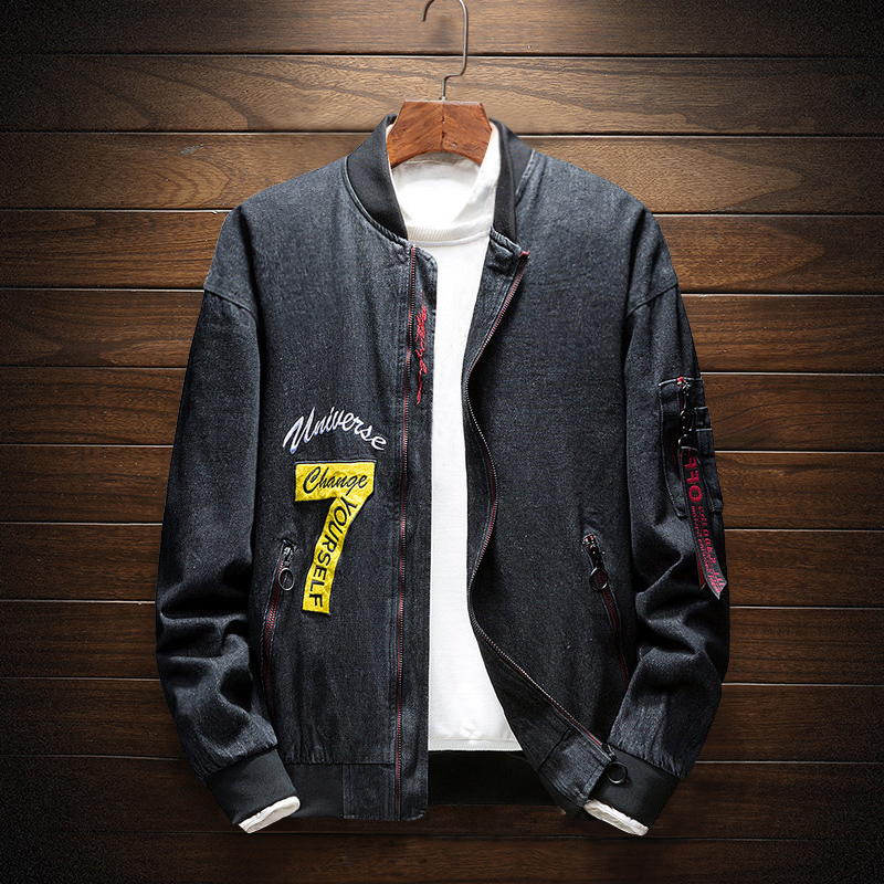 

2021 Floral Spring Streetwear Bomber Windbreaker Clothes Men Jacket Coat xxxl New Arrivals Print 7tb2, Black