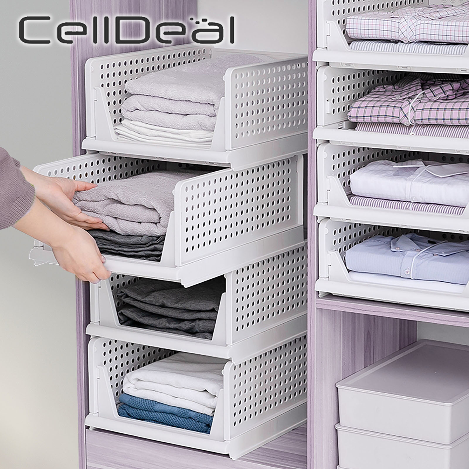 

1 Pc Home der wardrobe organizer rack Coset Cothing Organizer Storage Mutiayer cabinet cothes Shef Rack Box ayered Box