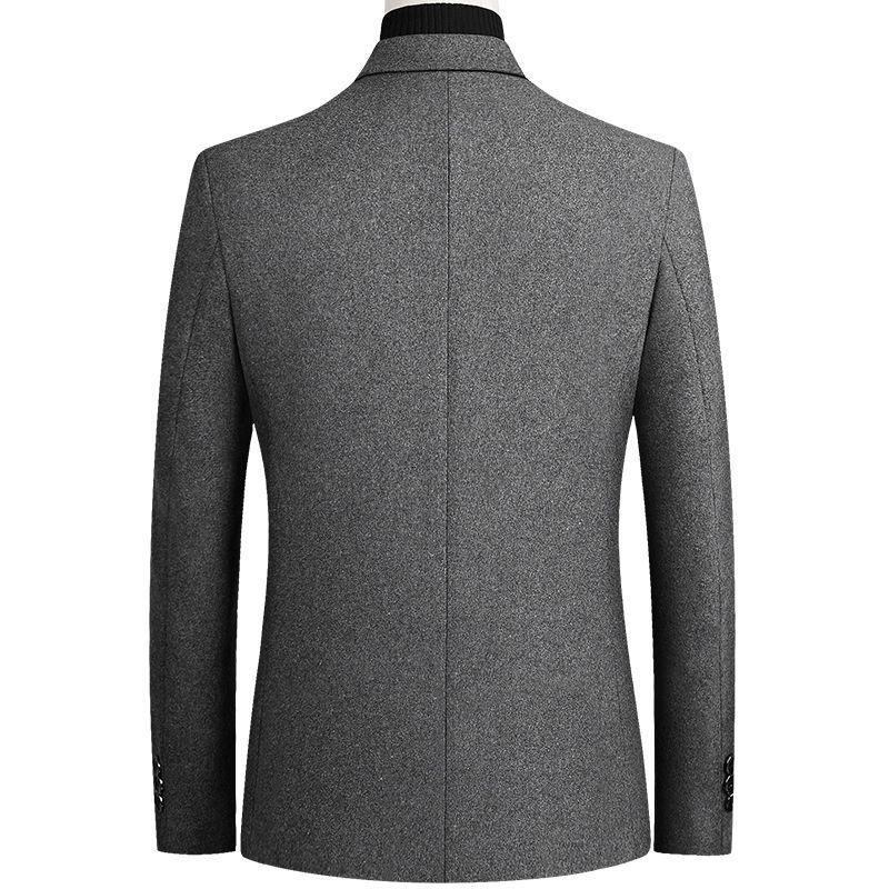 

2021 New Fashion Mens Coats and Jackets Male One Piece Blazer Top Wool Blends Suit Men Jacket Spring Smart Casual Coat Solid Two Buttons Qqd, Red