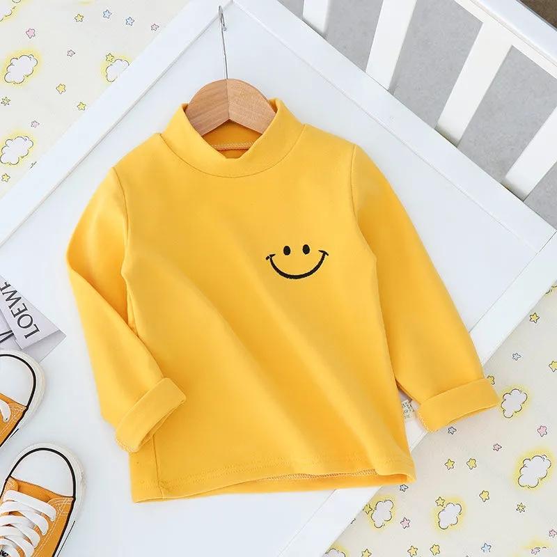 

Hoodies & Sweatshirts Toddler Boys Autumn Winter Tops Smile Letters Warm Velvet For Children Clothes Baby Boy Girls High Nech, Black