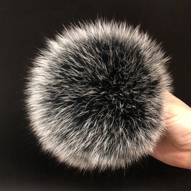 

DIY Luxury Fur PomPom 100% Natural Fox Hairball Hat Ball Pom Pom Handmade Really Large Hair Ball Wholesale Hat With Buckle, Customize