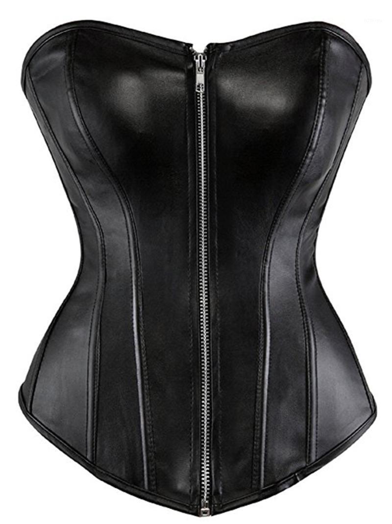 

Bustiers & Corsets Gothic Corset Women Black Lace-UP Sexy Bodysuit Waist Slim Straps Strapless Top Goth Female Underbust Corsetlets