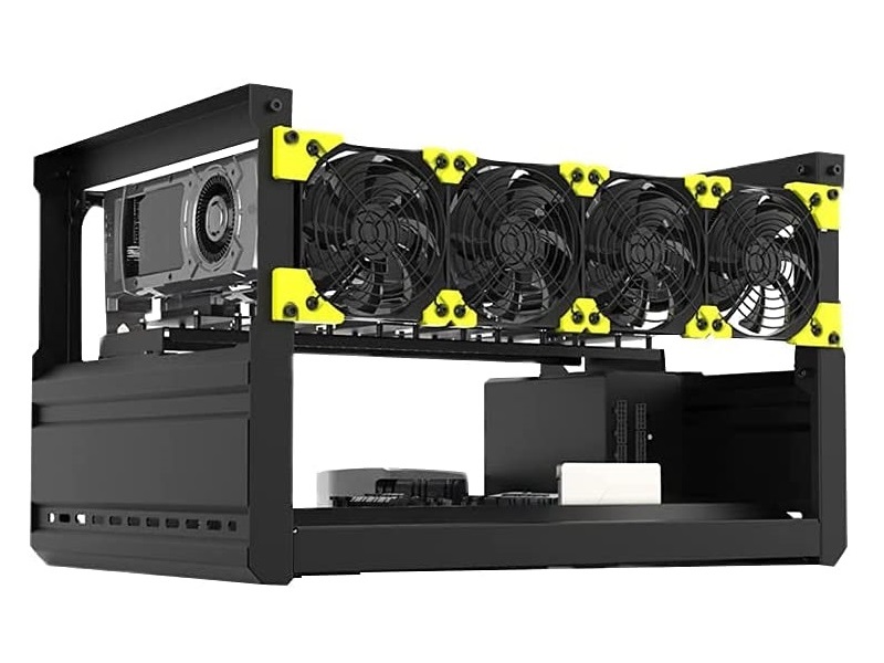 

Veddha T2 6 GPU Miner Mining Case Aluminum Frame Mining Rig for ETH ZEC/Bitcoin/Monero Crypto Coin Currency Mining Veddha T3 Rigs Rack