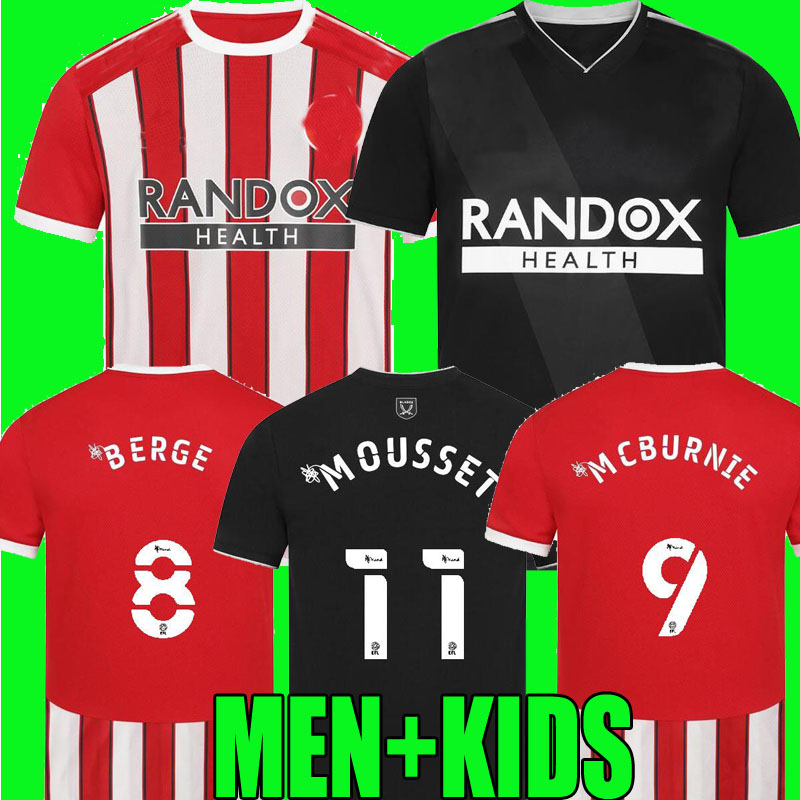 

2021 2022 Sheffield Soccer Jerseys MOUSSET BERGE United 21 22 McBURNIE LUNDSTRAM FLECK home away Football Shirt NORWOOD SHARP men kids kit top thailand quality, Home+patch