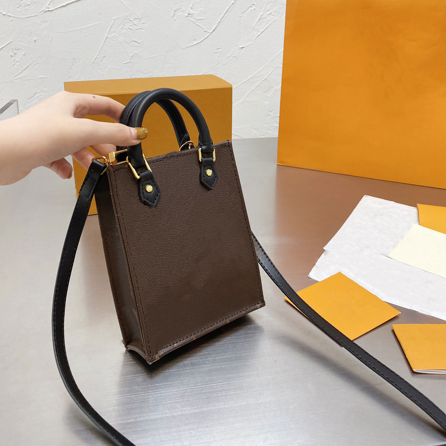 

PETIT SAC PLAT Pochette bags Luxurys Designer Women Handbags Purses Clutch Messenger Shoulder Phone Totes Bags louis vuiton Crossbody