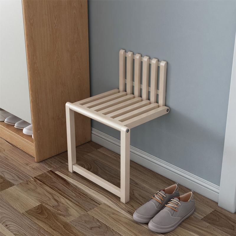 

Camp Furniture Concealed Ultra-thin Wall-mounted Wall Porch Shoe Changing Stool Bathroom Cabinet Door Folding Household