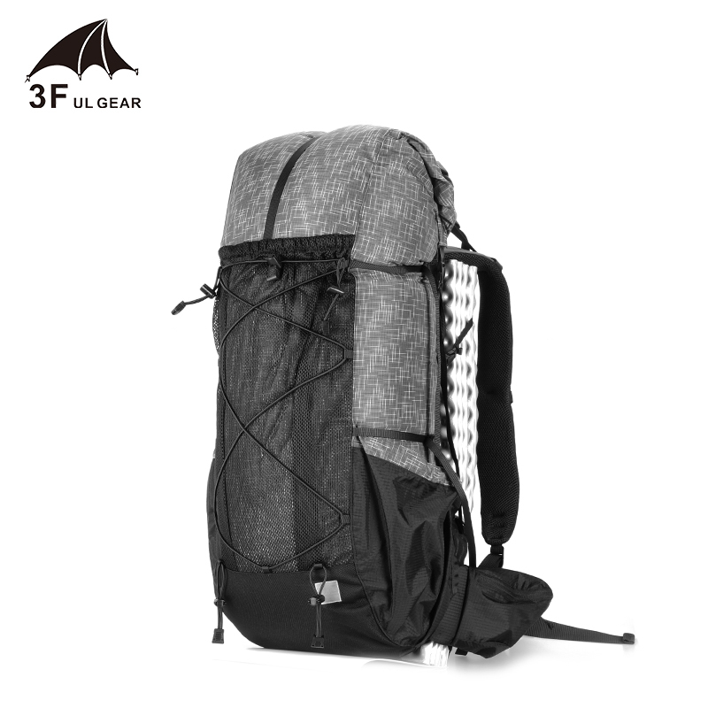 

3F UL Gear Ultralight Hiking Backpack Lightweight Camping Pack Travel Mountaineering Backpacking Trekking Rucksacks 45L 210304