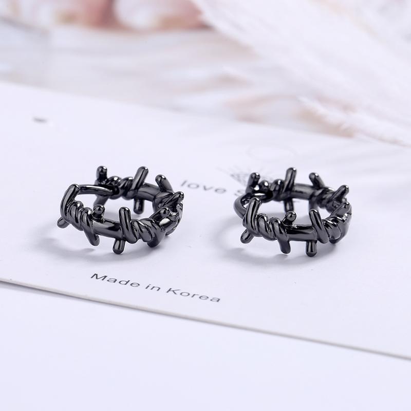 

Hoop & Huggie Geometric Earrings Female Japanese And Korean Style Fashion Temperament Personality Trend Small Jewelry