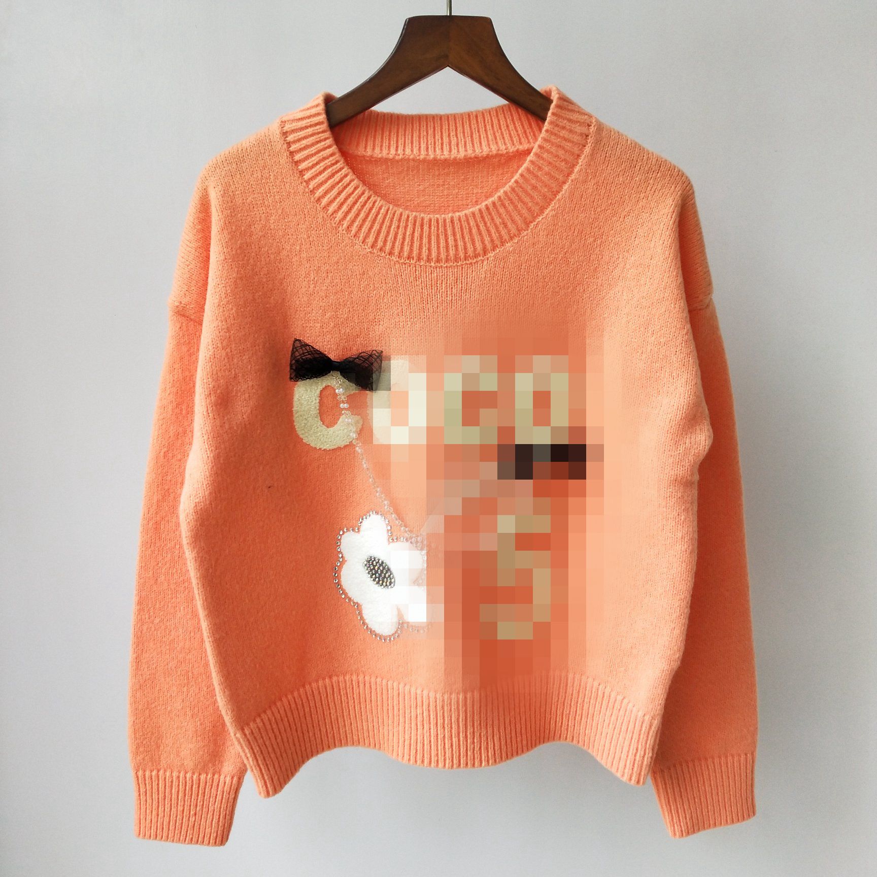

Shipping Free 2021 Autumn Green/Orange/Pink Letter Print Autumn Women' Pullovers Brand Same Style Women' Sweaters DH1203