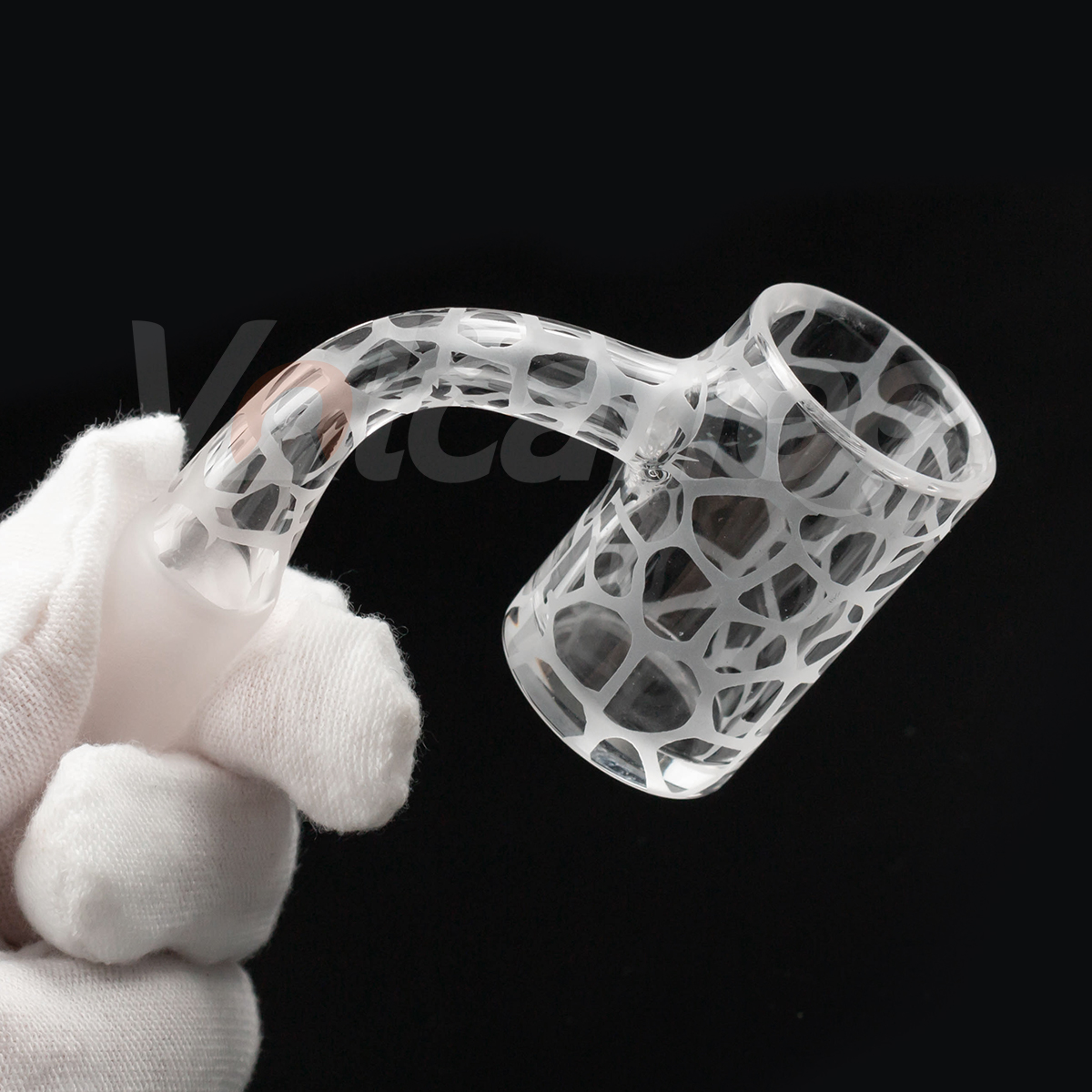 

Volcanee Smoking Accessories luxury sandblasted fully weld quartz banger OD 25mm with 14mm male 90° for glass bong dab rig