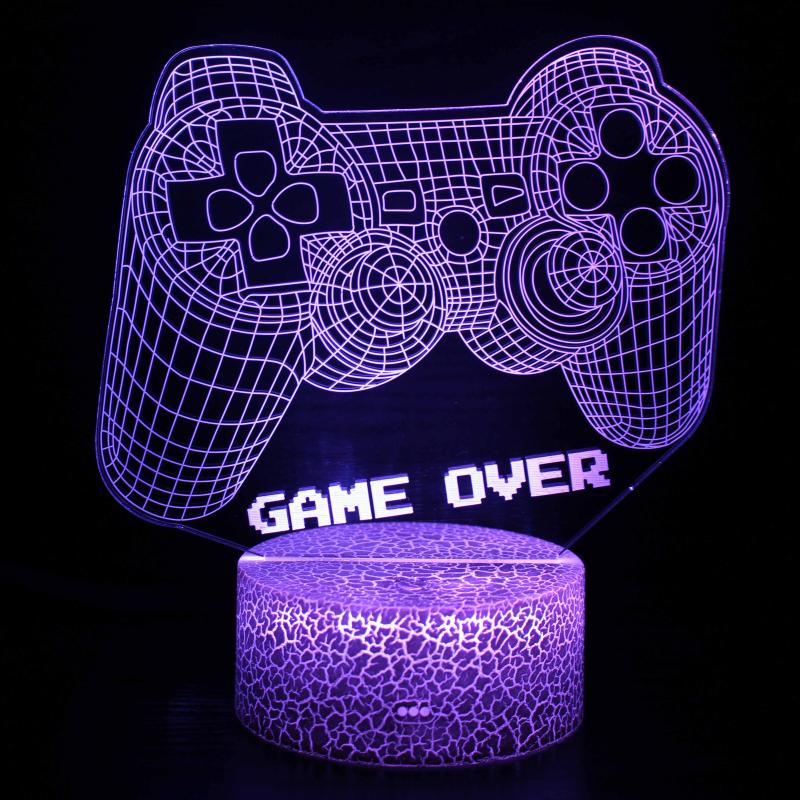 

Night Lights Gaming Room Decor Playstation 5 Luces Habitacion Game Over Setup Teen Chambre Decoration Luz LED Lamp RGB Gamer Light Gift