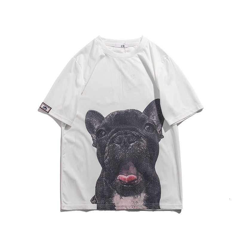 

2021 New Japons Origianl Teste Padro Do Co Animais Manga Curta T-shirt Homens e Mulheres o Pescoo De Algodo Solto Vero Tshirts Oversize Hnhf, Pic color9