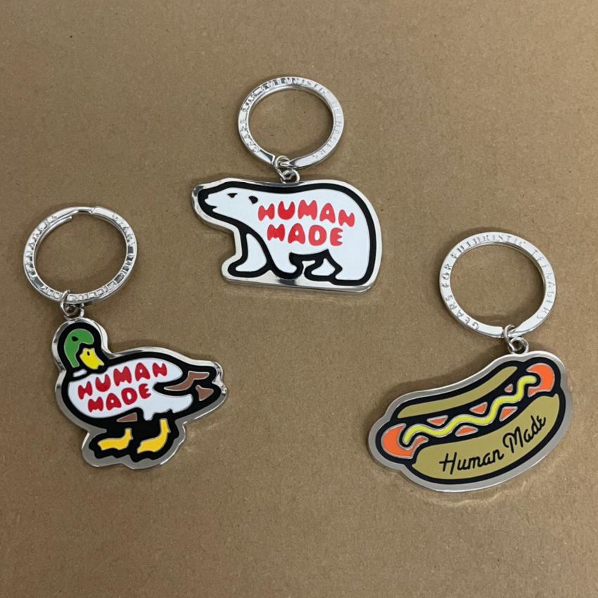 

Human Made Keychain Bag Accessories Anime Car Kawaii Key Chain Holder Basketball Keyring Polar Bear Key Ring Couple Gift For Boyfriend Girls, Silver
