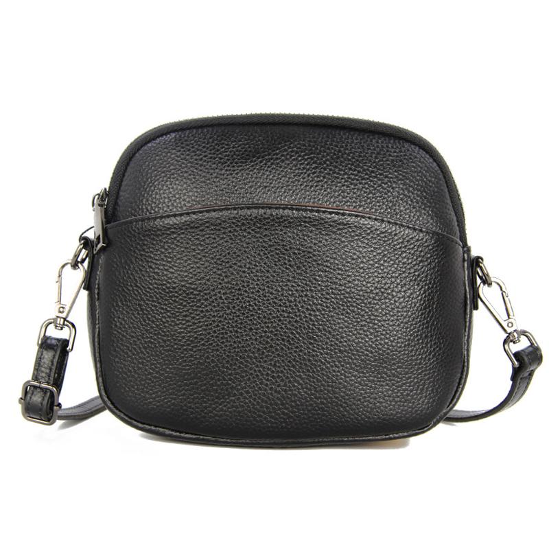 

Mini Messenger Bag Woman Crossbody Bags Genuine Leather Luxury Handbags Women Bags Designer Shoulder Bag Small Ladies Hand, Black