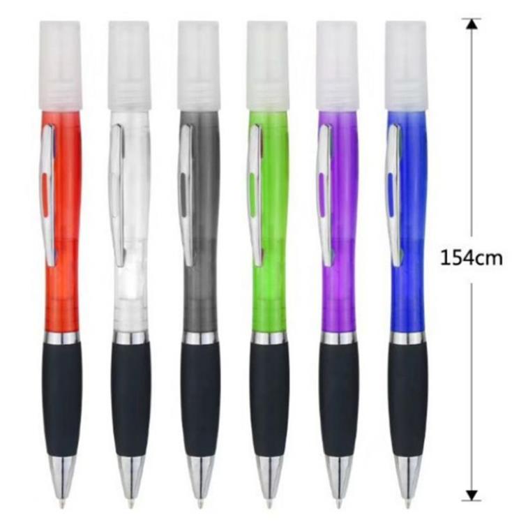 

Mini Sprayer Disinfection Pen Metal Clip Empty Tube Refillable Perfume Alcohol Hand Sanitizer spray pen SN5138, As pic