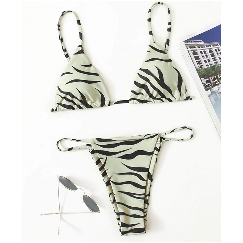 

Sexy Zebra Bikini Woman Swimsuit Female Swimwear Women`s Mini Thong Bikinis Set Summer Beachwear Swimming for Bathing Suit 210702, Black zebra