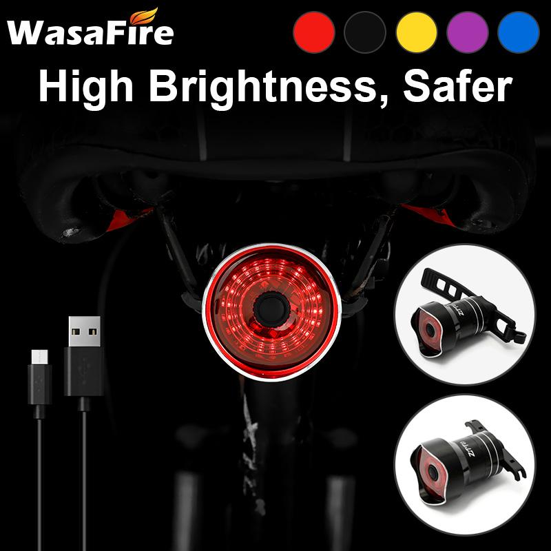 

Ipx6 Waterproof Led Bicycle Lights Smart Bike Tail Light Ultra Bright Bike Light Rechargeable Auto On/off Accessories
