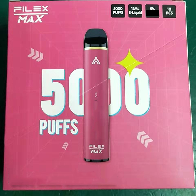 

100% Authentic cigarettes Rechargeable Disposable vape Device 950mAh Battery 12ml Price With security code Vapes Pen 5000 puffs High Capacity Filex Max