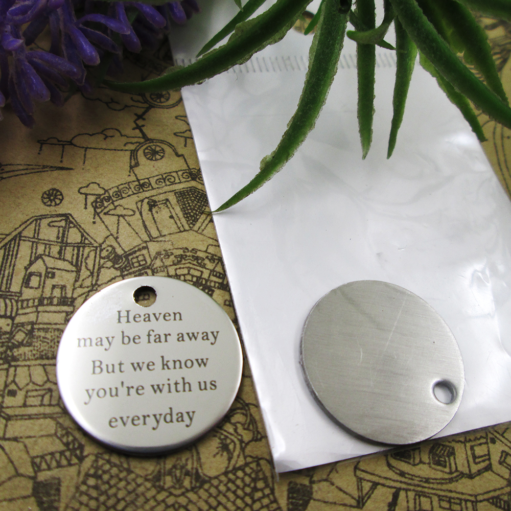 

40pcs--stainless steel charms"Heaven May Be Far Away But We Know You're With Us Everyday" more style choosing DIY pendants fo necklace