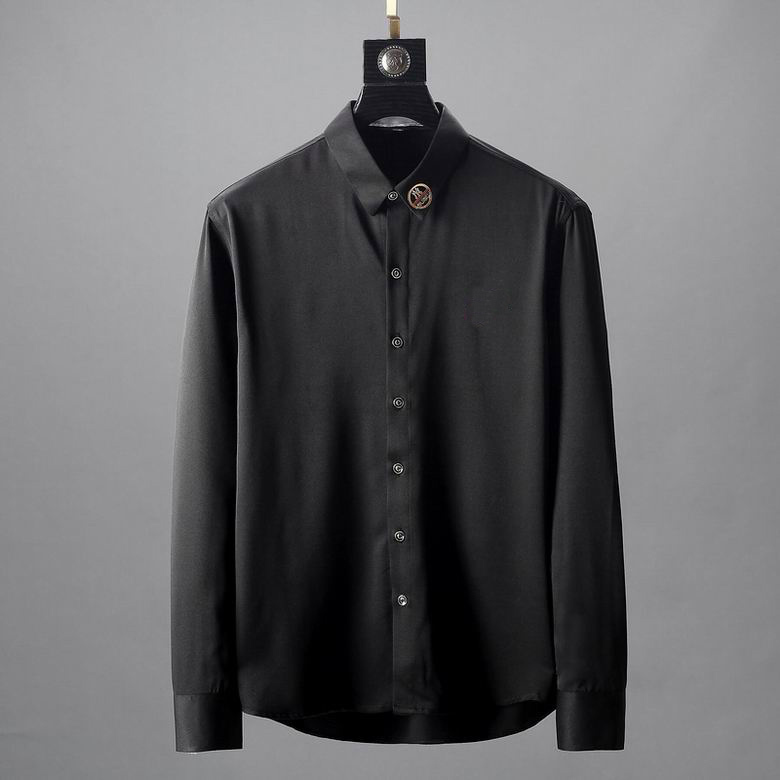 

2021 Designers Mens Dress Shirts Business Fashion Casual Shirt Brands Men Shirts Spring Slim Fit Shirts chemises de marque pour hommes, White;black
