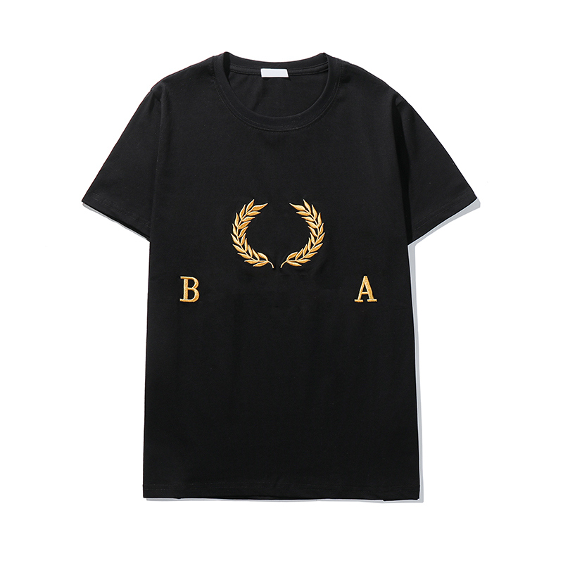 Summer Mode Mens T-shirt imprimé Col Couche Casual Lettre Casual Tops Tops Sports Running Wear