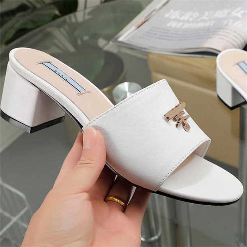 

luxury italy designer brand slippers super great quality with full package for women gift present lady birthday wedding sandals shoes heels, Black