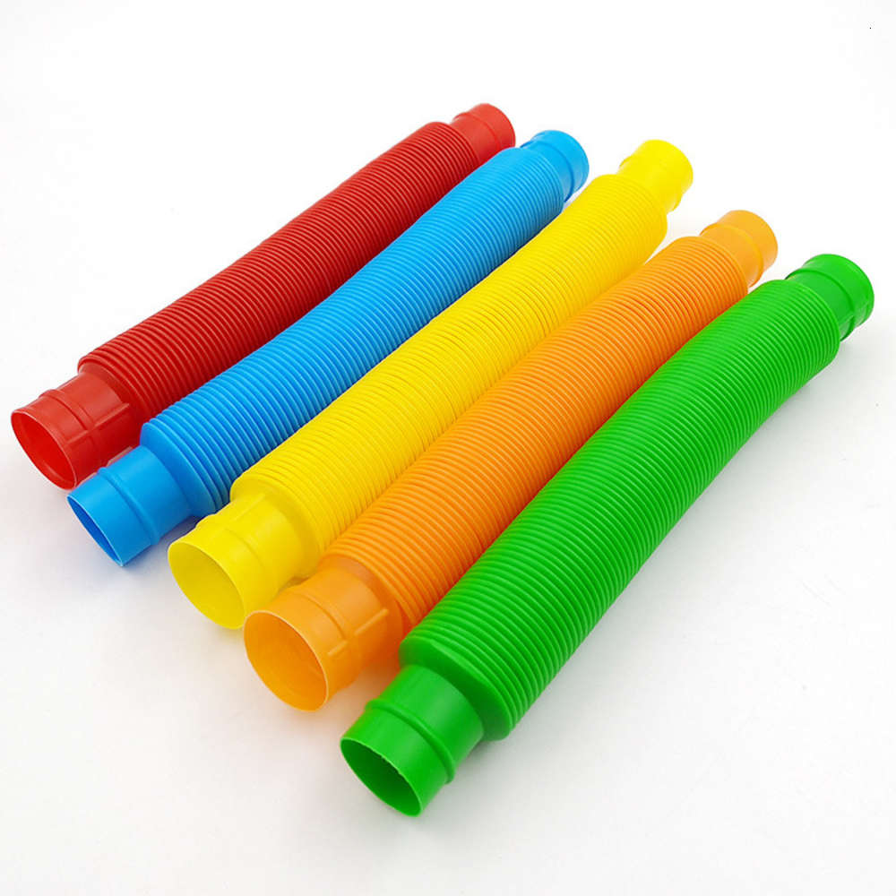 

Fidget Toy Pop tube color stretch plastic pipe telescopic bellows children's vent Else