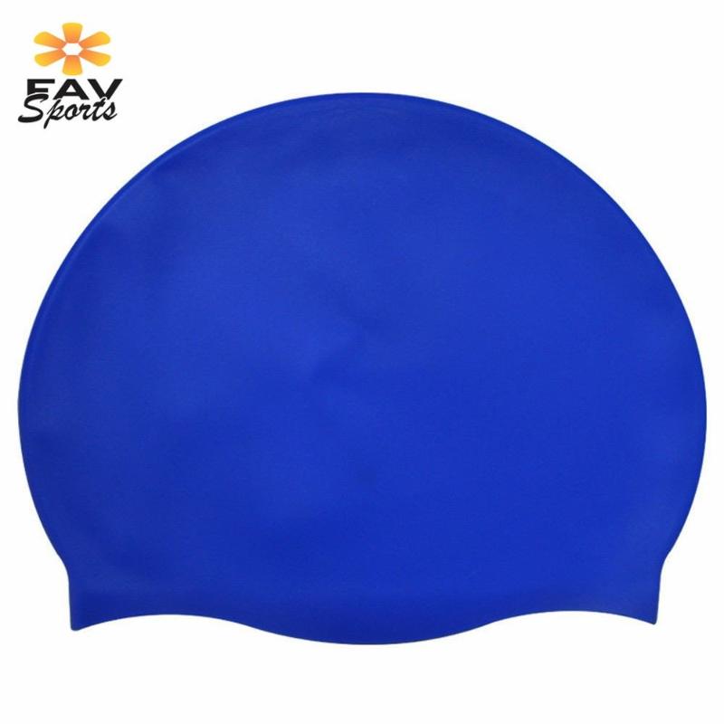 

Colors Swim Cap Waterproof Silicone Long Hair Swimming Caps Adult High Elastic Adjustable Pool Ear Protector Cover