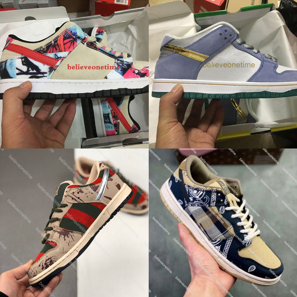 

SB Low Shoes Pro OG QS Strange Love Sean Cliver Team Green Dark Beetroot UNLV University Blue Men Women What The Paris Black White Sports Designer Sneaker, 12