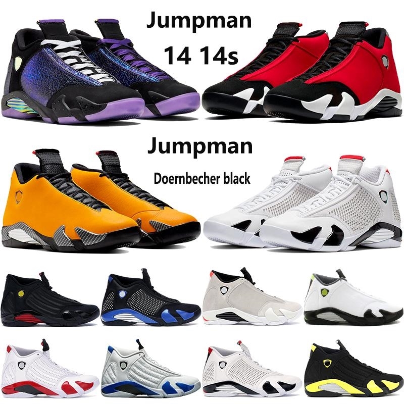 

New 14 14s Jumpman basketball shoes Doernbecher black multi color gym red turbo indiglo White Chartreuse Desert Sand mens trainers sneakers