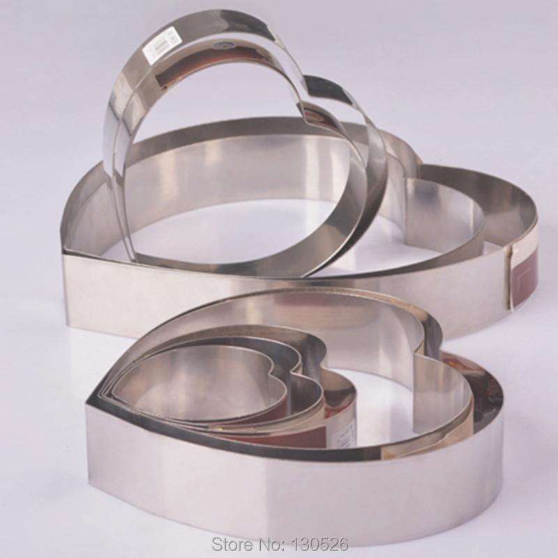 

Baking Moulds 1Pcs 4-14 Inches Heart Shape Stainless Steel Cutter Mousse Cake Mold Bakery Supplies Bakeware Kitchen Accessories