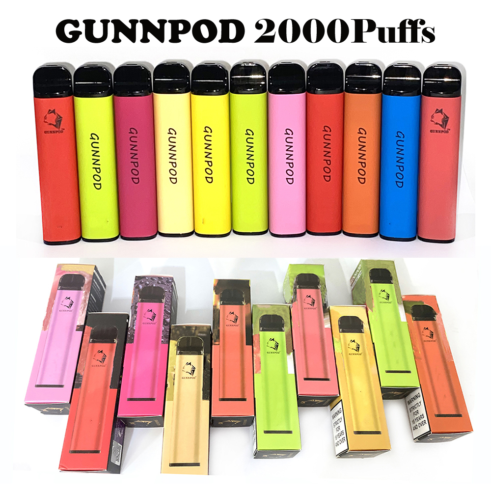 

VP Gunnpod 2000 Puffs Disposable Vape Pen E Cigarette Deivce With 1250mAh Battery 8ml Pod Gunpod Smoking Vapes Kit