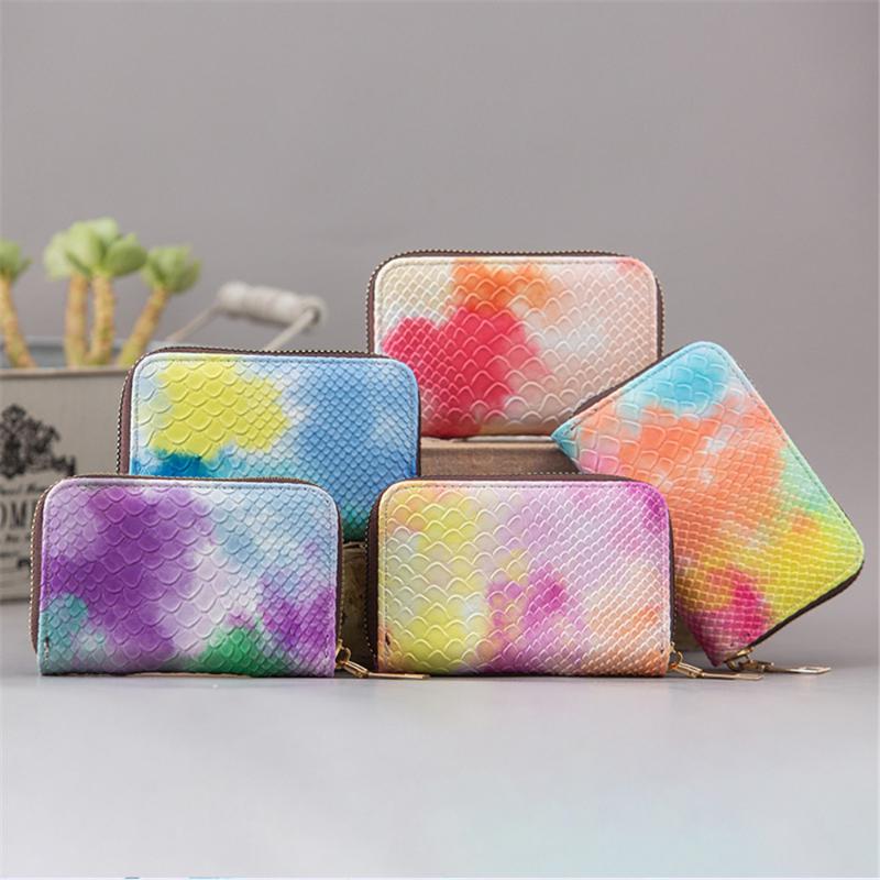 

Card Holders Rfid Multifunctional Holder Business Wallet Women Large Capacity Zipper ID Case Coin Purse Tarjetero, Orange