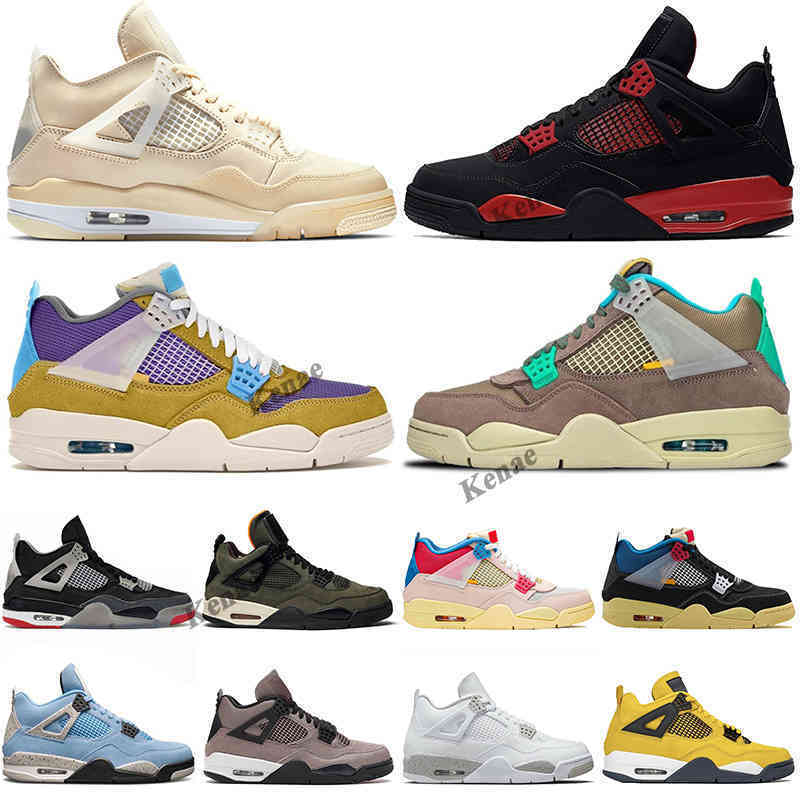 

Top Quality Taupe Haze Jumpman 4 4s Womens Mens Basketball Shoes Fire Red Thunder Desert Moss Cactus Jack Sports Sneakers Trainers, C12 40-47
