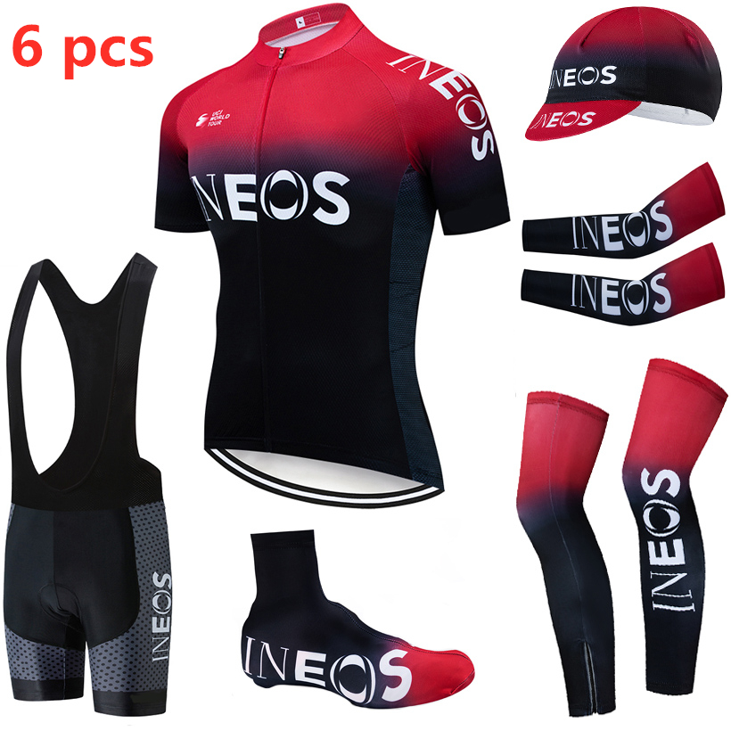 Tour De France 2021 Pro Team INEOS Cycling Jersey Set Summer Breathable Cycling Clothing Armwarmer Leg Warmer Shoes Cover Bib Shorts Kit-image-691863932