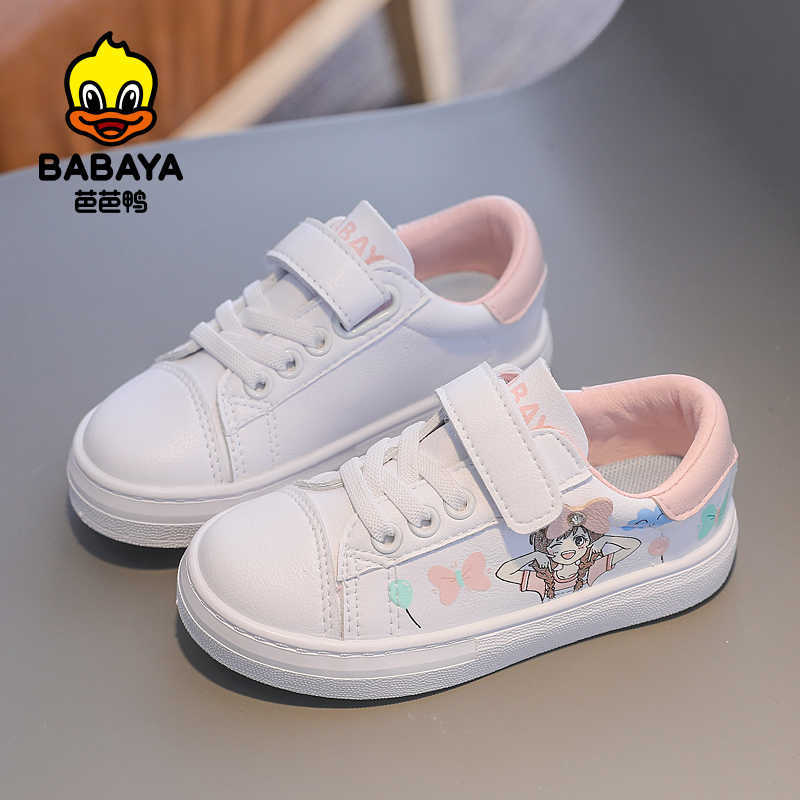

babaya kids shoes for girl sneakers children casual girls 2021 spring new cartoon white big princess C0602, White-purple