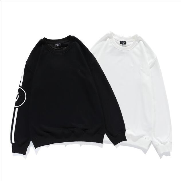 

Men's and women's classic round neck letter lipstick printing pullover long-sleeved sweater casual all-match jacket, White