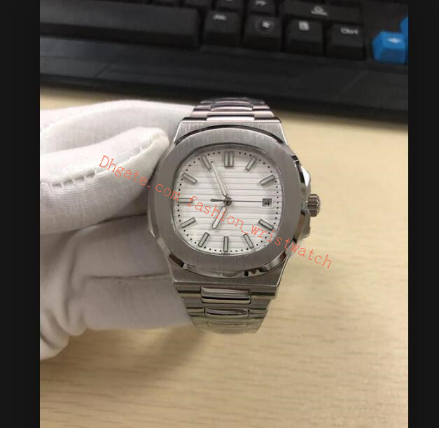 

Original Box Mens Watches Mechanical Automatic Movement 40mm Classic 5711 Transparent Back Stainless Steel Bracelet Wristwatches U1 Factory, Slivery;brown
