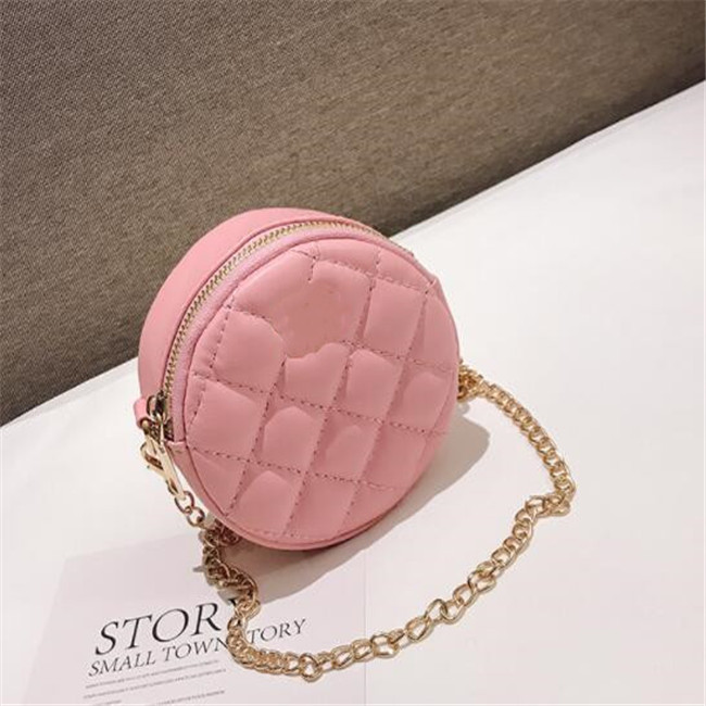 

Cute Round Handbags Shoulder Bag Girls Messenger Bag Travel Exquisite Princess Coin Purse, Pink