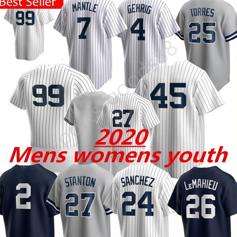 

NCAA Custom 2020 2021 Yankees 99 Aaron Judge New 20 21 York Jersey 45 Gerrit Cole 25 Gleyber Torres Giancarlo Stanton Sanchez Sabathia LeMah, Black