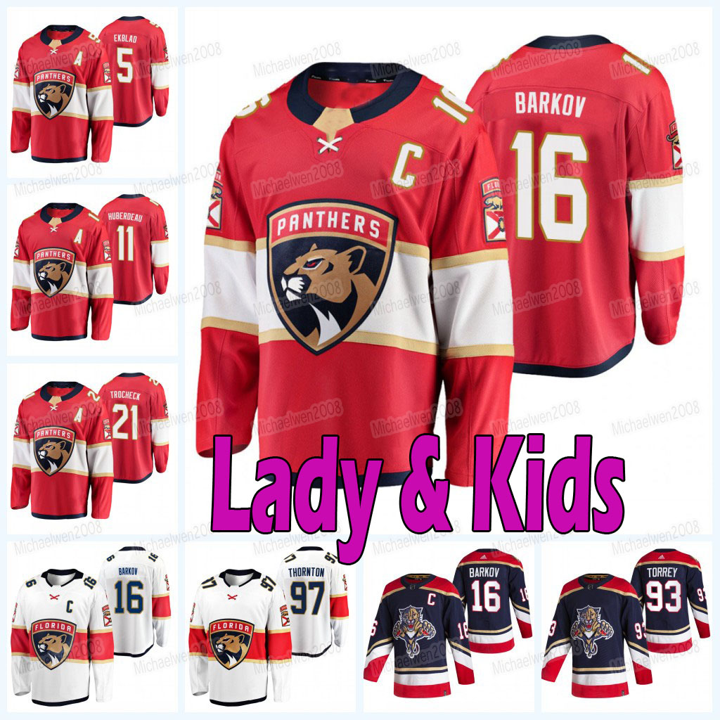 

Women Youth Florida Panthers 2021-22 Hockey Jersey Aleksander Barkov Joe Thornton Jonathan Huberdeau Patric Hornqvist Aaron Ekblad Jimmy Hayes Spencer Knight, Men