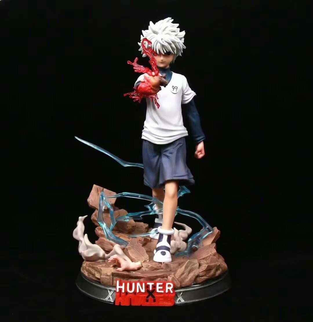 

27cm Anime hunter x hunter Killua Zoldyck Anime Figure PVC Action Figure Toy Japanese Collectible Model Doll Gift Q0722, No retail box