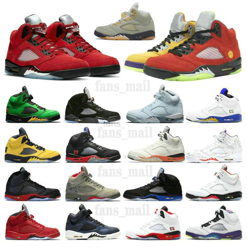 

High Quality Retro 5s Green Bean Basketball Shoes 5 Jumpman Mens Women Sports Raging Bull Sail Black Muslin White Cement TOP 3 Jade Horizon Sneakers Trainers, Packing;not sold separately